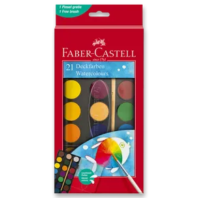 Wasserfarben 30 mm, 21 Farben Faber Castell 125021